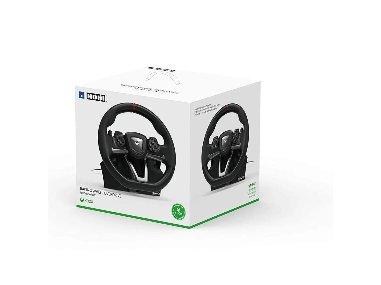 Restored  - Black, Xbox Series X/S and Multi-Platform, Overdrive, Wired Video Game Racing Wheel