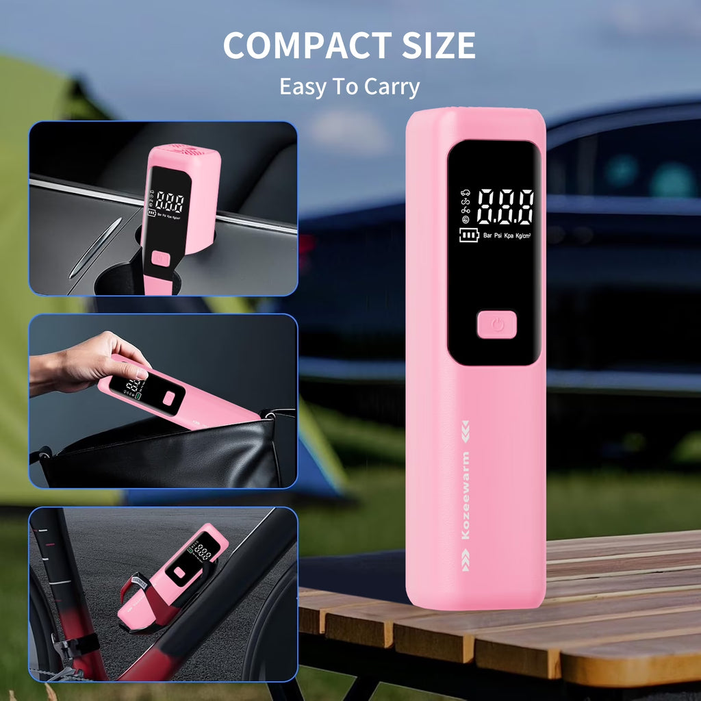 Tire Inflator Portable Air Compressor,Cordless Bike Pump, Air Pump for Auto, Motorcycle, Bicycle, Balls
