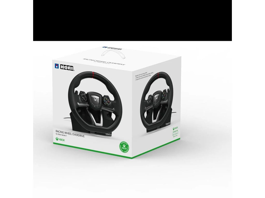 Restored  - Black, Xbox Series X/S and Multi-Platform, Overdrive, Wired Video Game Racing Wheel